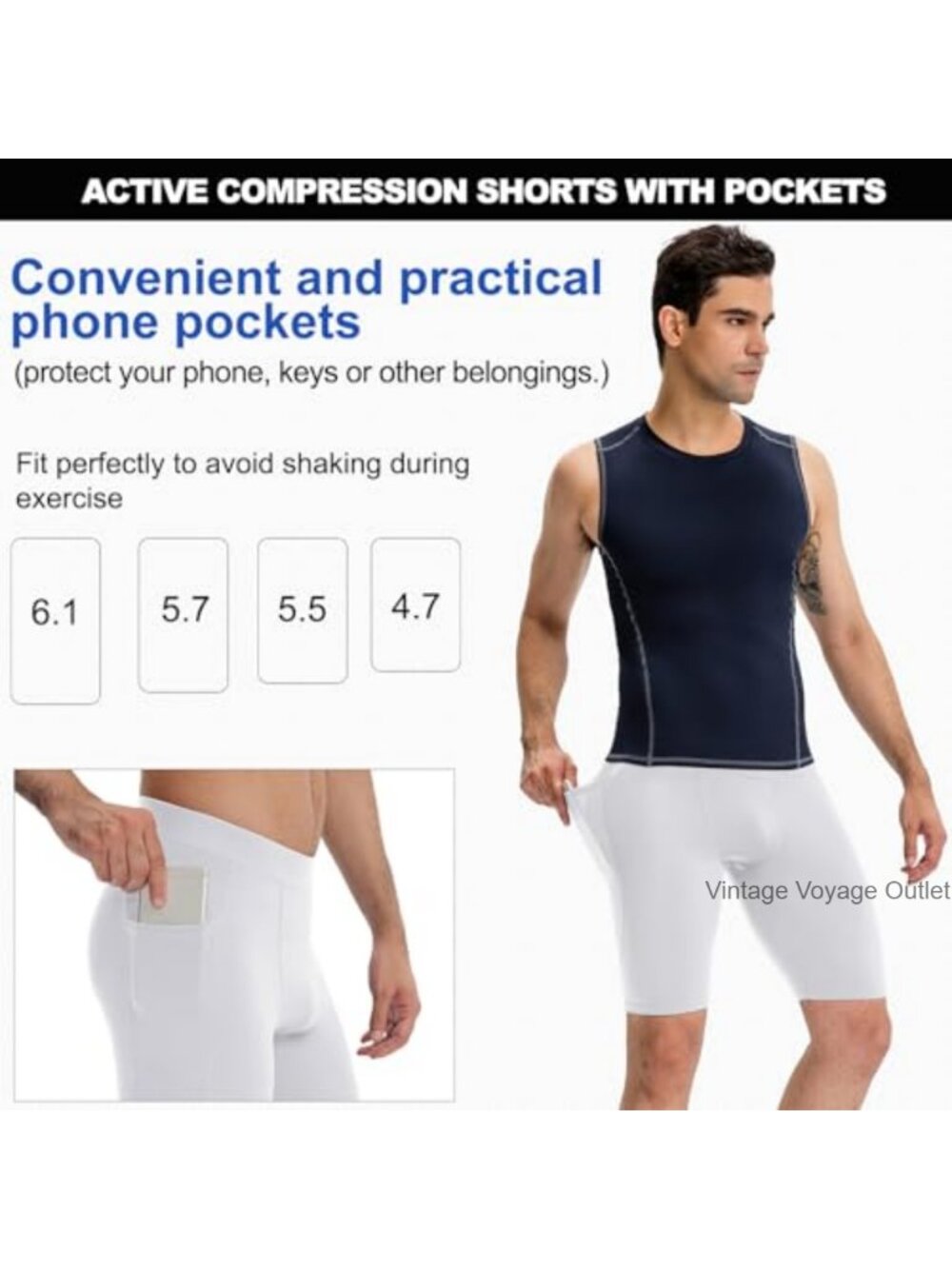 Compression Shorts Men Spandex Sports Workout Running Gym Athletic Baselayer - Picture 3 of 6